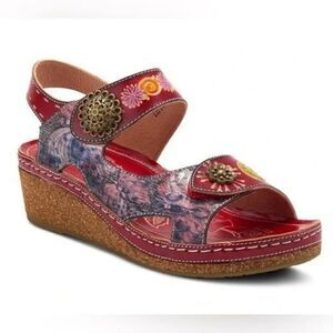 L'Artiste Lanaffi Wedge Sandal Sz 37 (US 6.5)